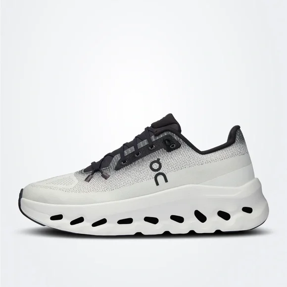 On Running Women's Athletic Shoes in Black and White - Picture 2 of 12